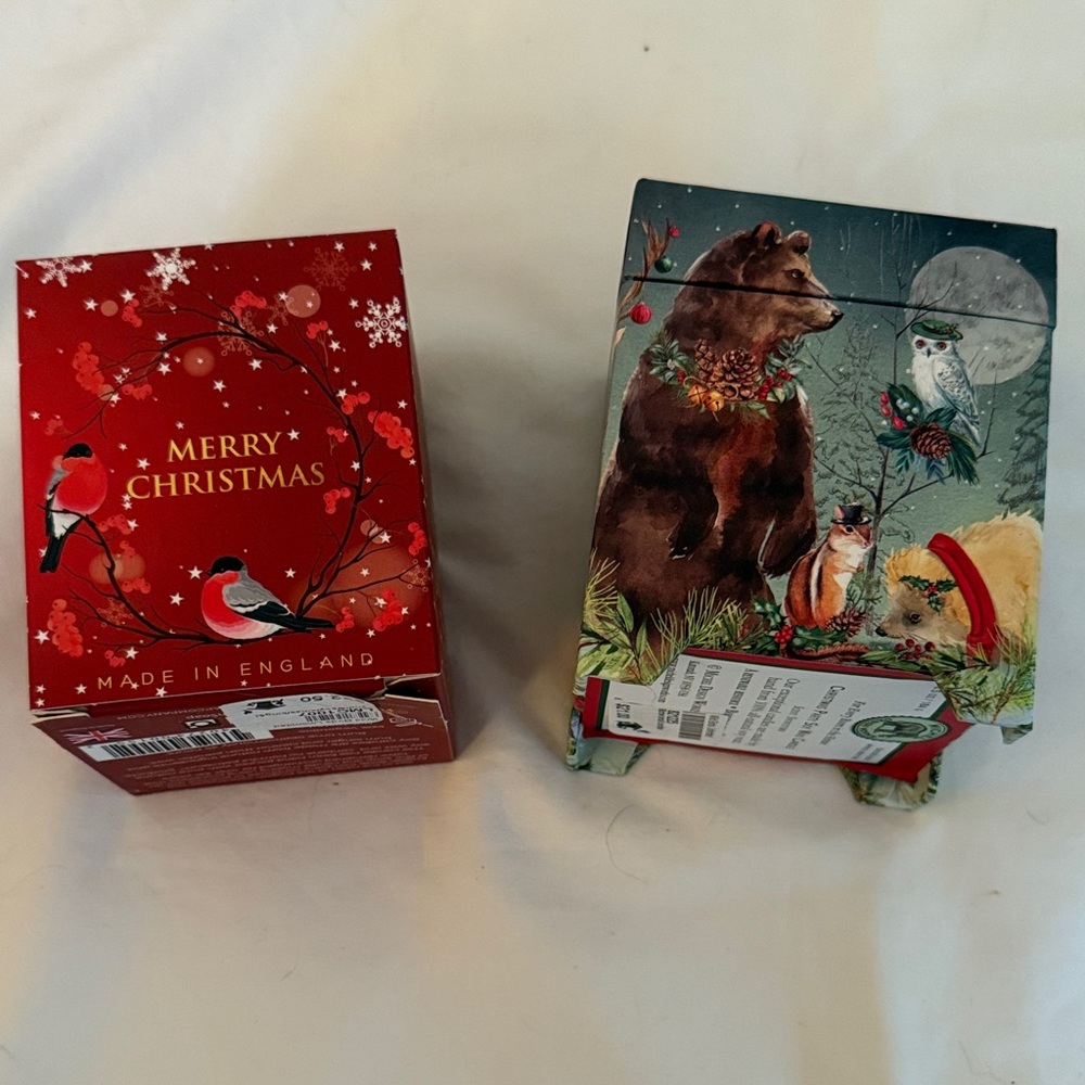 2 Holiday Candles - English Soap Co & Michael Design Works